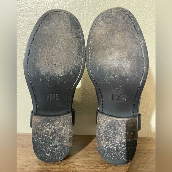 Frye Black Leather Harness Boots - Picture 9 of 9